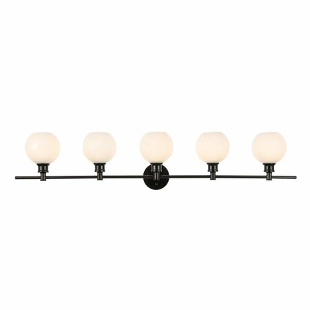 CLING Collier 5 Light Black & Frosted White Glass Wall Sconce CL2954192
